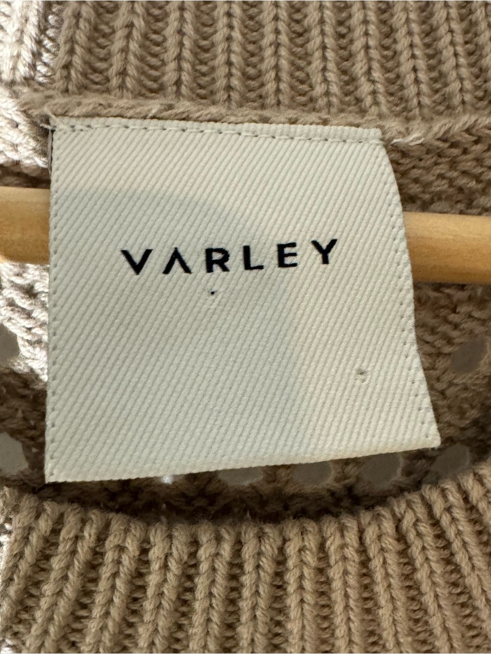 Varley Jenson Stitch Knit Tank Light Taupe Medium - Picture 2 of 11